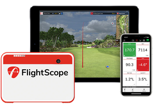 FlightScope Mevo+ Golf Monitor and Simulator. This App has real time golfing performance data