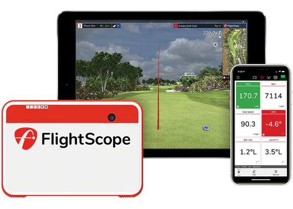 FlightScope Mevo+ Golf Monitor and Simulator. This App has real time golfing performance data